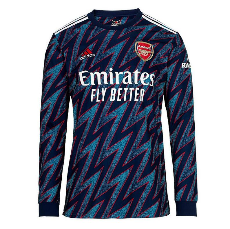 2021/22 Arsenal Long Sleeve Football Kit Third Soccer Jersey